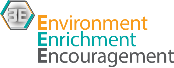 3E graphic that says Environment, Enrichment and Encouragement