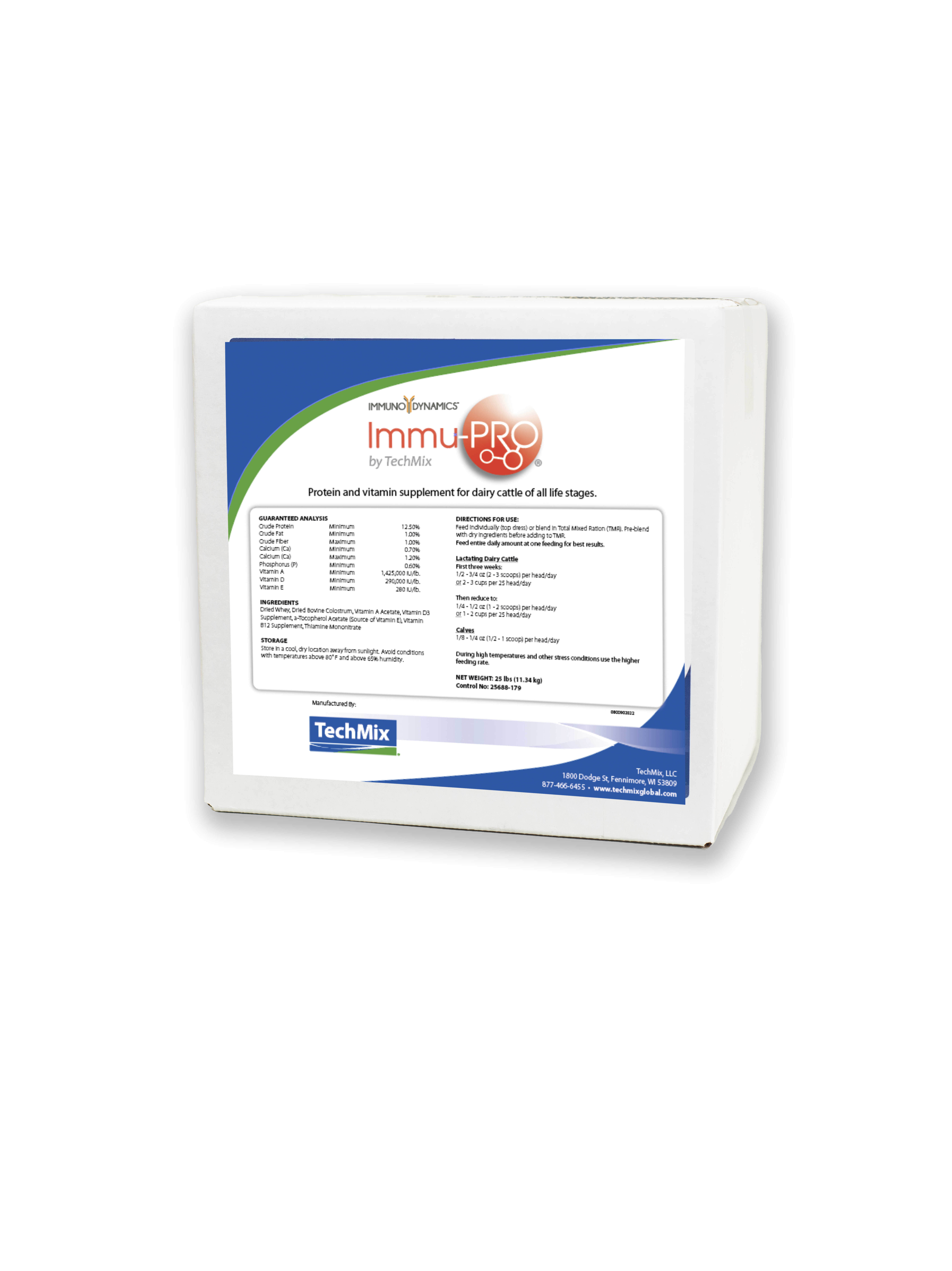 Photo of a case of Immu-PRO® Protein and vitamin supplement for dairy cattle