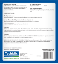TechMix Equine Natu-Lax® supplement for horses Back Label
