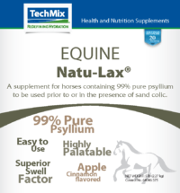 TechMix Equine Natu-Lax® supplement for horses Front Label